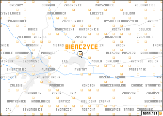 map of Bieńczyce