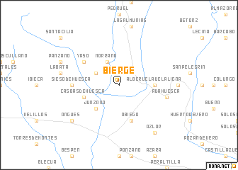 map of Bierge