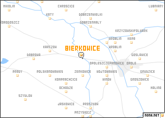 map of Bierkowice