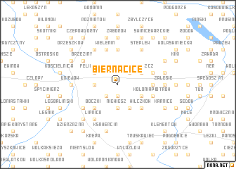map of Biernacice