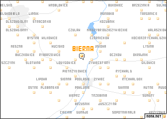 map of Bierna