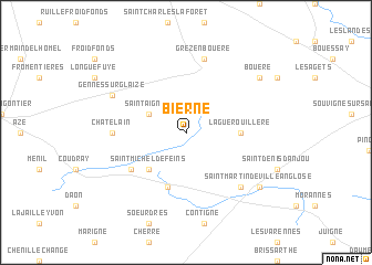map of Bierné