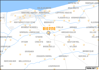 map of Bierne