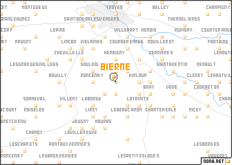 map of Bierne