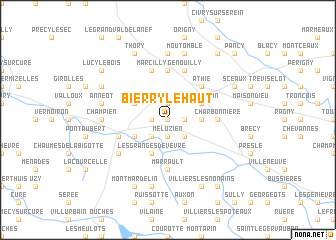 map of Bierry-le Haut