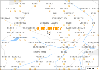 map of Bieruń Stary