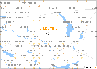 map of Bierżynie