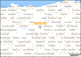 map of Biescas