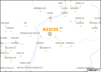 map of Biescas