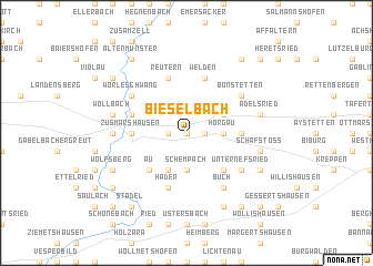 map of Bieselbach