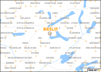 map of Bieślin