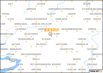 map of Bieśnik