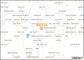 map of Bieste