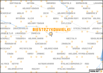 map of Biestrzyków Wielki