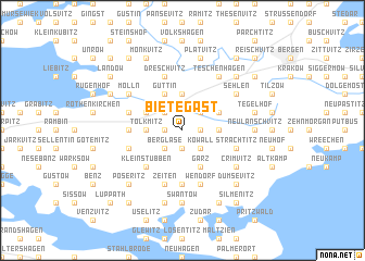 map of Bietegast