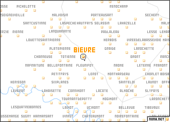 map of Bièvre