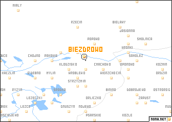 map of Biezdrowo