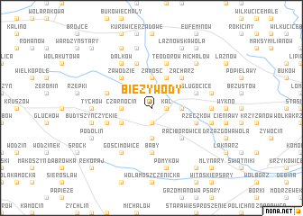 map of Bieżywody
