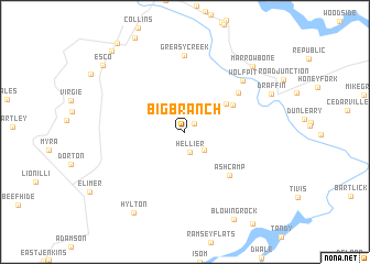 map of Big Branch