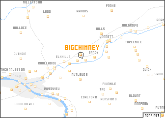 map of Big Chimney