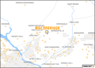 map of Big Cone Ridge