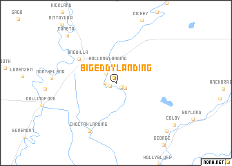 map of Big Eddy Landing