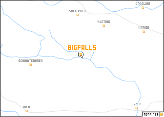 map of Big Falls