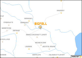 map of Big Fall