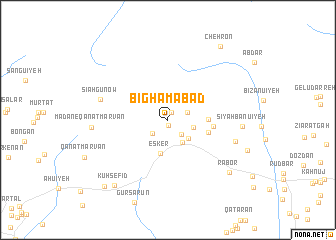 map of Bīghamābād