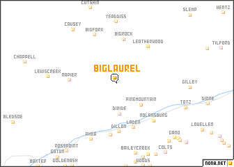 map of Big Laurel