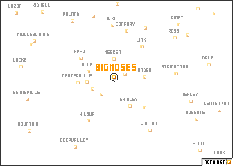 map of Big Moses