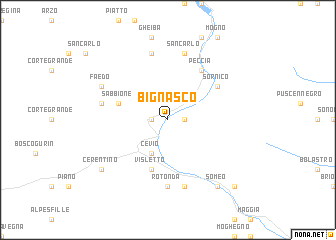 map of Bignasco