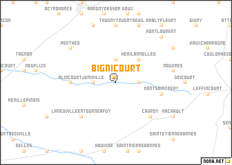 map of Bignicourt