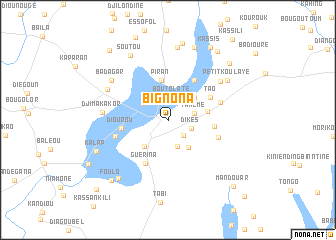 map of Bignona