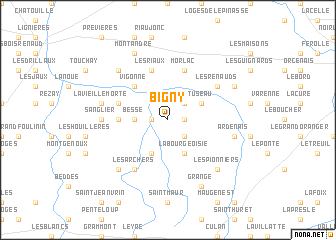 map of Bigny