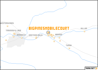 map of Big Pines Mobile Court