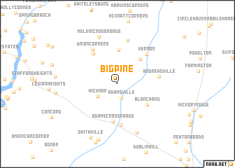 map of Big Pine