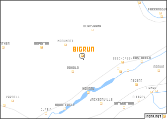 map of Big Run