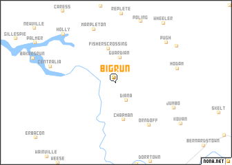 map of Big Run