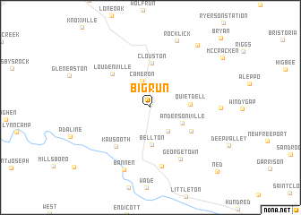 map of Big Run