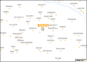 map of Big Run