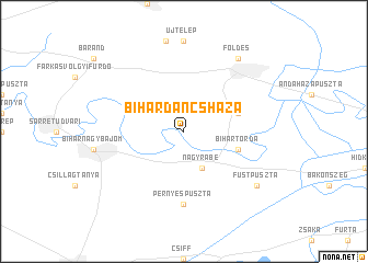 map of Bihardancsháza