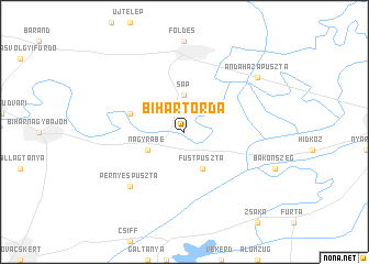 map of Bihartorda