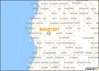 map of Biḩdaydāt