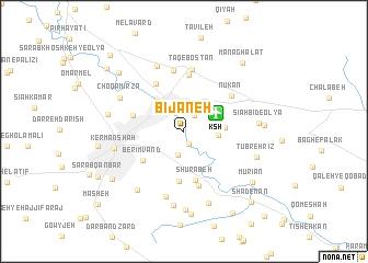 map of Bījāneh