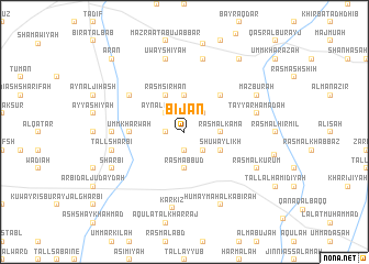 map of Bījān