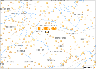 map of Bījār Bāgh