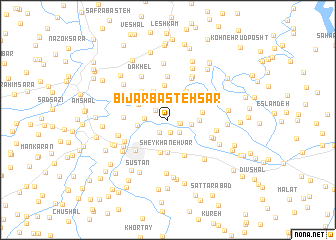 map of Bījār Bastehsar