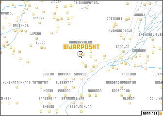 map of Bījār Posht