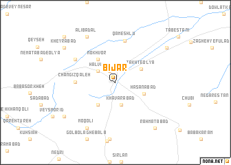 map of Bījār